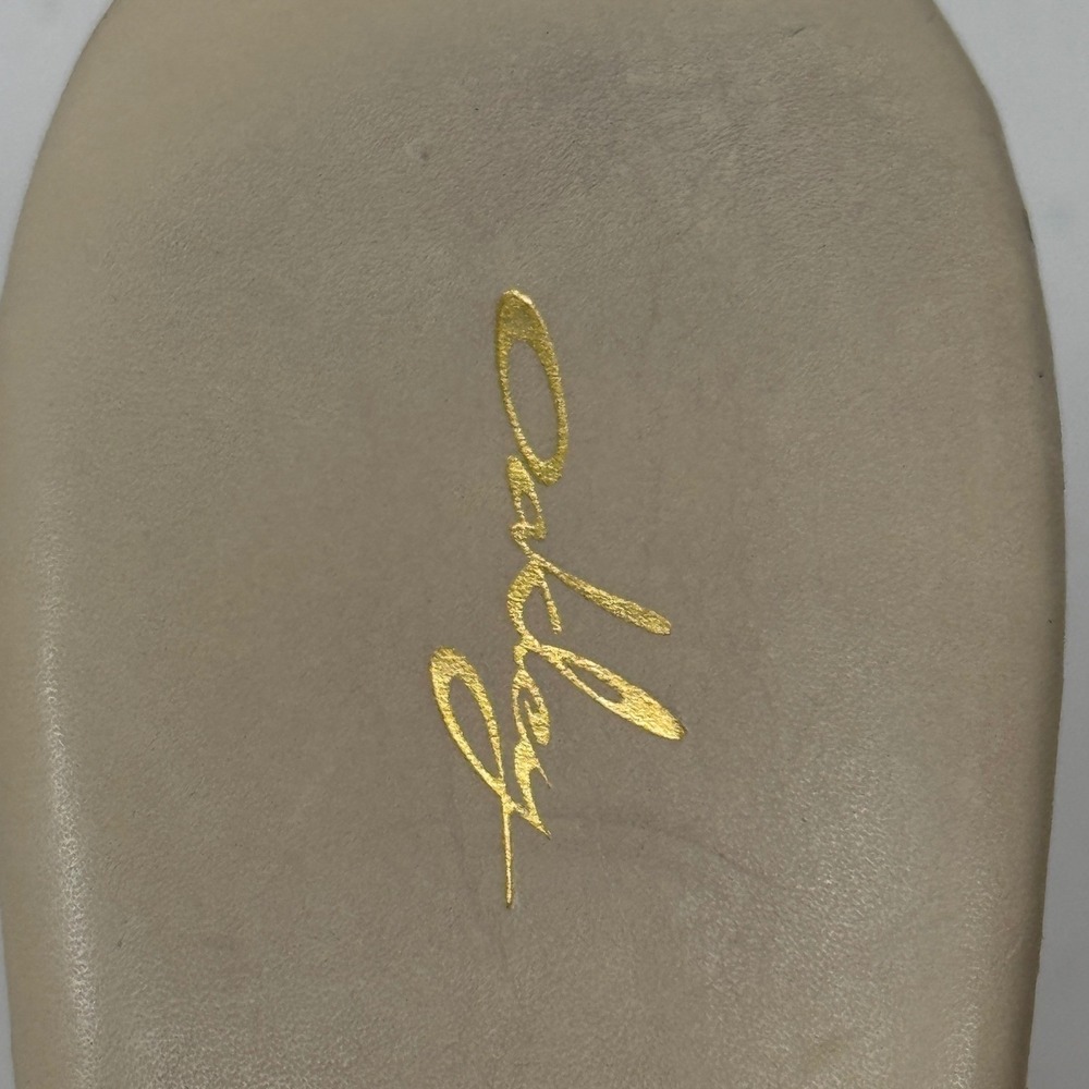 Vintage Oakley Hollow Point Wedge Heel Sandals Cream/Gold Size 8.5 - Picture 7 of 9